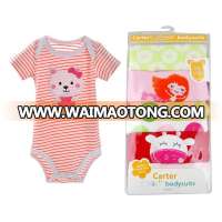 Wholesale 5 pack carter short bodysuit adorable baby clothes, rompers baby girl and boy