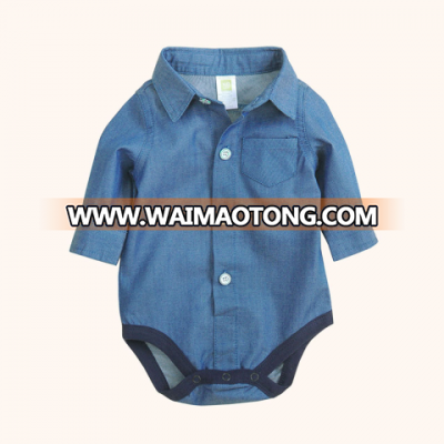 Baby Denim Bodysuit Short Sleeve Custom Design