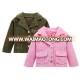 England Style Cotton Warm Baby Girl Jacket