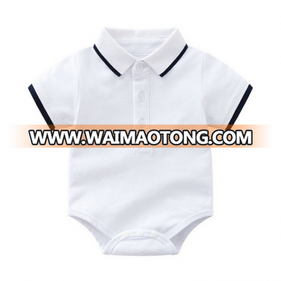 Father And Baby Boy Classic Polo Shirt Romper With Turn Down Collar