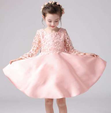 2017 Newborn Baby Girls Long-Sleeved Dress