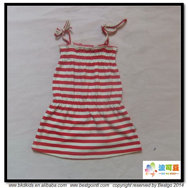 Stripe Printing Baby Wear Gots Baby Clothes Dress