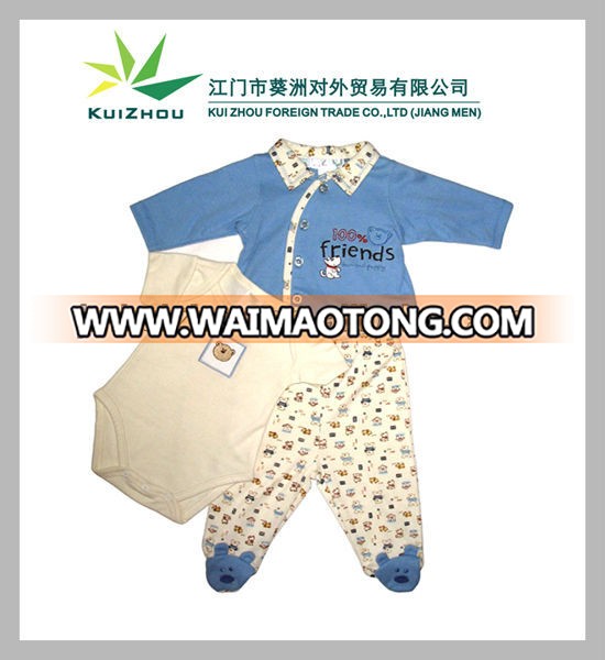 100% Cotton Baby Boys Printed Infant Clothing Sets